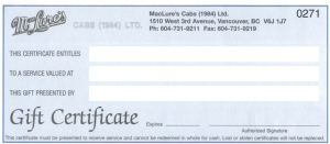 Gift Certificates