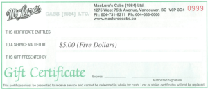 Gift Certificates